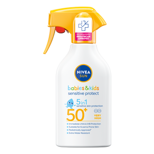 NIVEA SUN Babies & Kids Sensitive Protect Trigger sprej za sunčanje SPF 50+, 270 ml