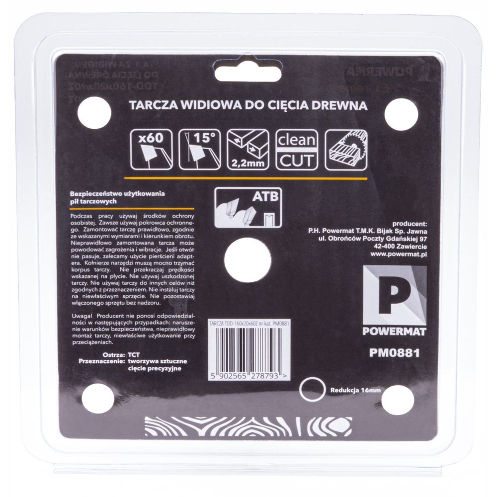 Karbidna lista pile za drvo 160x20 60z TDD-160x20x60Z slika 5