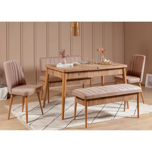 Woody Fashion Klupa, Atlantski bor Kamen, Vina Bench - Atlantic Pine, Stone slika 2