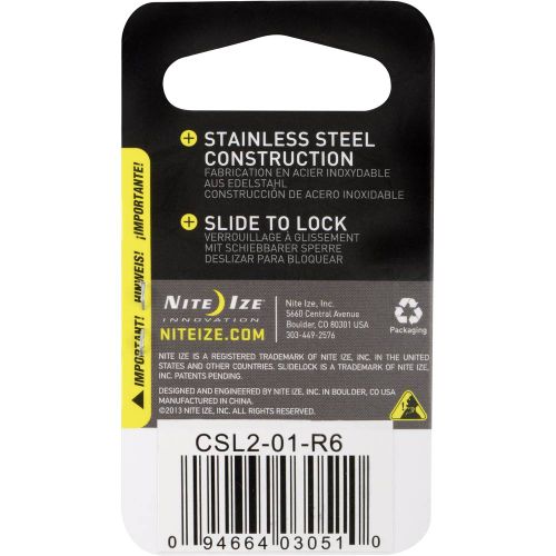 NITE Ize CSL2-01-R6 karabiner  SlideLock Gr. 2  44 mm x 29 mm x 2.5 mm  1 St. slika 3