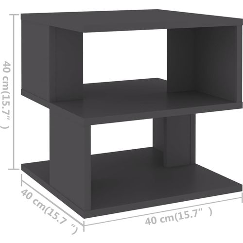 Bočni stolić sivi 40 x 40 x 40 cm od iverice slika 6