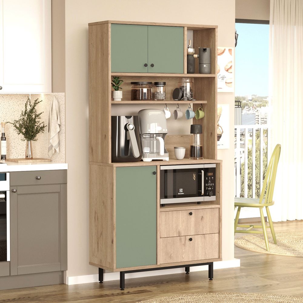 Višenamjenski ormar RE4-SY Oak Green slika 2