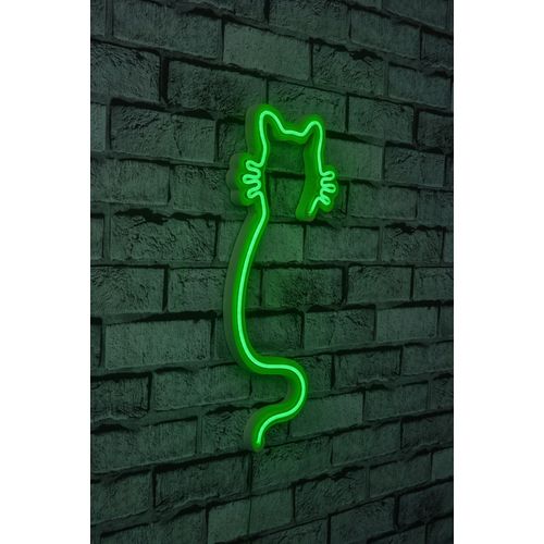 Wallity Ukrasna plastična LED rasvjeta, Cat - Green slika 1