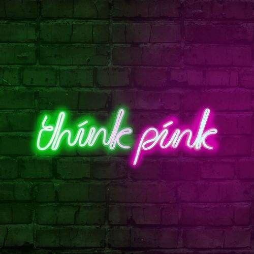 Wallity Ukrasna plastična LED rasvjeta, Think Pink - Green slika 6