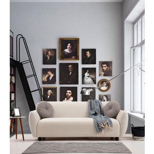 Eddy - Krem Sofa sa 3 Sjedala