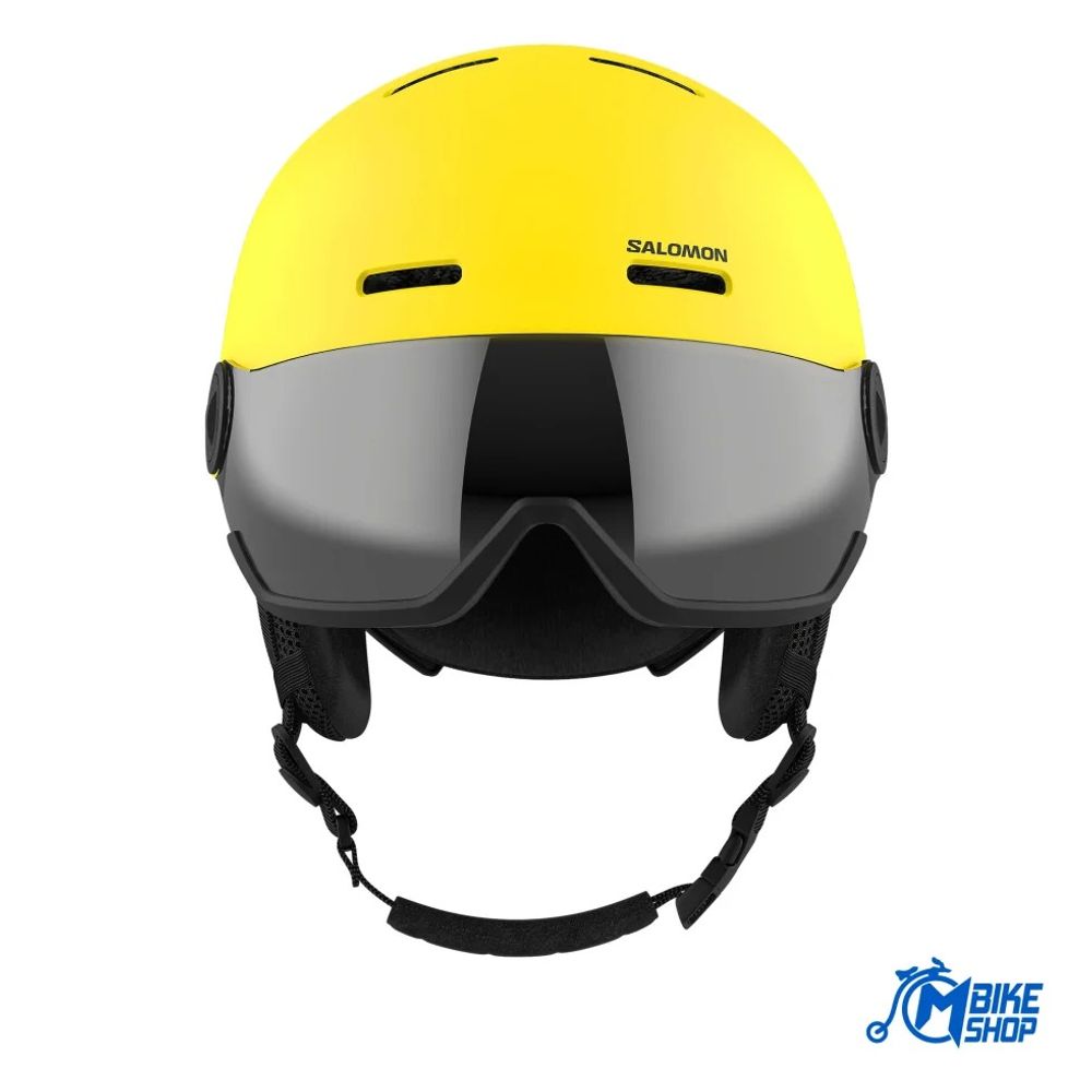 Salomon Dječija kaciga za skijanje Orka Visor Vibrant Yellow/Universal FLS SIL slika 2