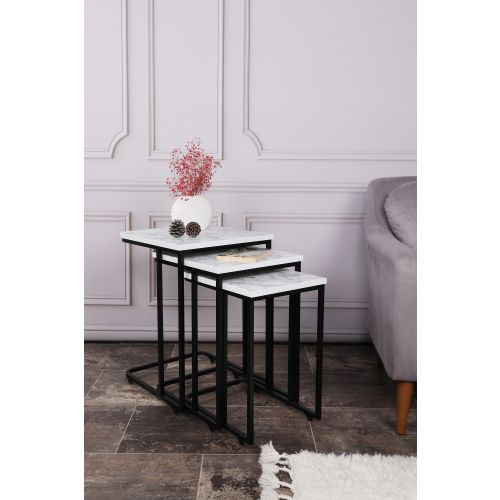 Ce Metal Zigon - 9404 White
Black Nesting Table (3 Pieces) slika 1