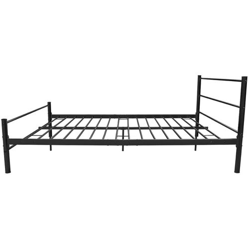 Krevet s madracem crni metalni 140 x 200 cm slika 35