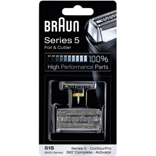 Braun 51S mrežica za brijanje i podrezivač brade srebrna 1 Set slika 2