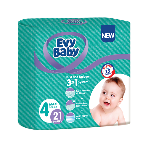 Evy Baby jednokratne pelene 3 u 1 sistem Standard slika 3