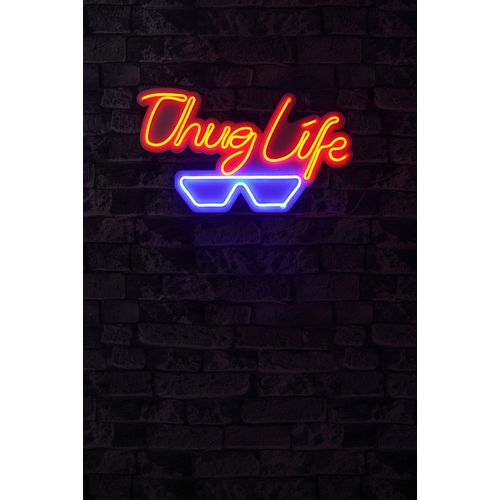 Wallity Ukrasna plastična LED rasvjeta, Thug Life - Red, Blue slika 2