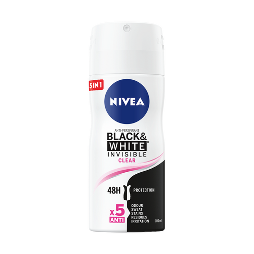 NIVEA Black&White Invisible Clear dezodorans u spreju 100ml slika 1