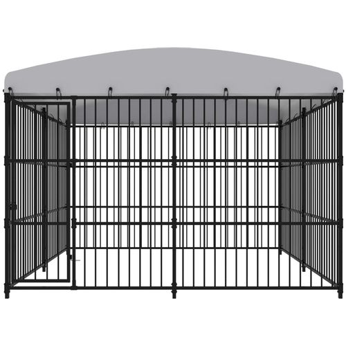 Vanjski kavez za pse s krovom 300 x 300 x 210 cm slika 2