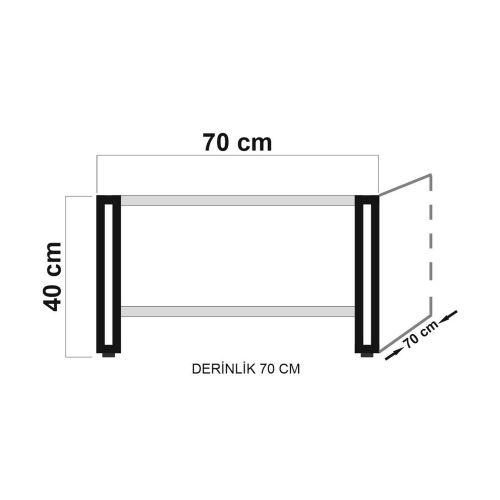 Hanah Home COSMO-TKM.14 Set Nameštaja za Dnevnu Sobu - Crni, Atlantic Pine slika 14