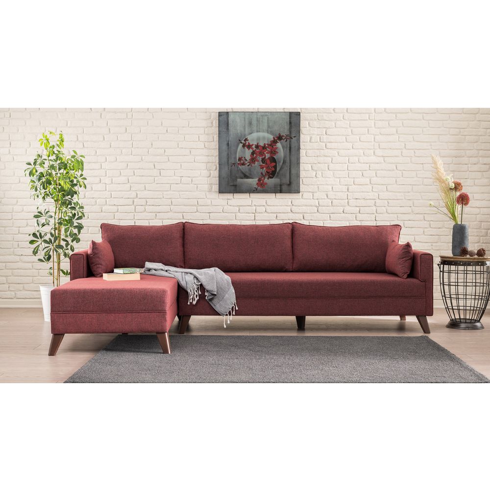 Bella Ugaona Sofa Lijeva 1 - Grimizno Crvena slika 2