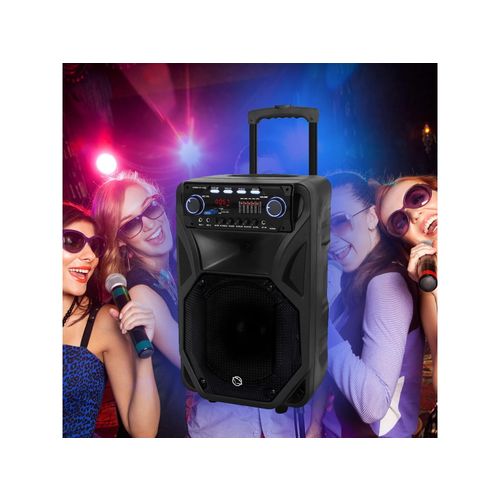 MANTA karaoke, 80W, FM, BT, USB, SD, bež mikr, gitara, baterij, crni SPK5021PRO slika 7