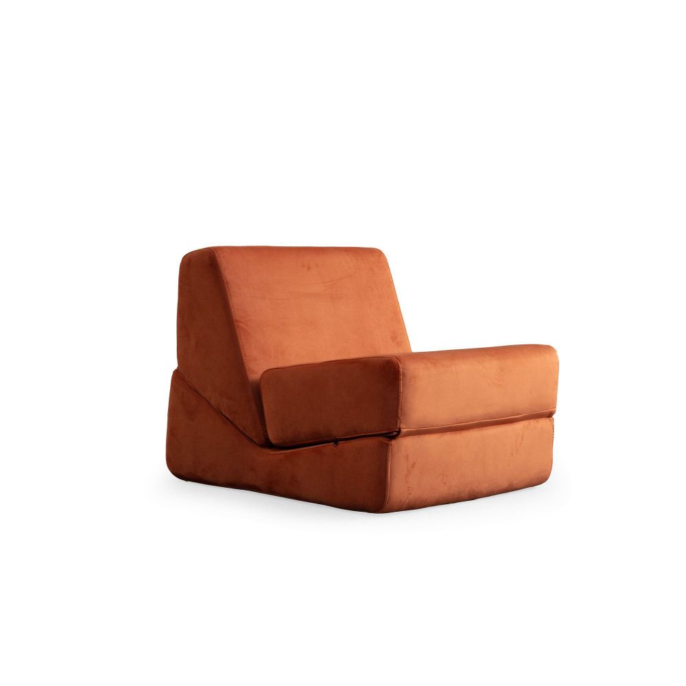 Origami Pretvorni - Narandžasti Sofa-Krevet za Jednu Osobu slika 4