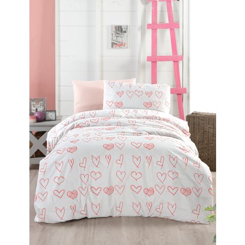 Hearts White
Red Ranforce Single Quilt Cover Set slika 1