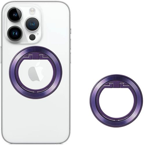 Techsuit – MagSafe telefonski prsten (MPR2) – Okrugli oblik- aluminijska legura – Ljubičasta slika 1