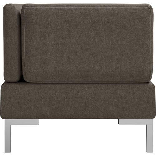 2-dijelni set sofa od tkanine smeđe-sivi slika 17