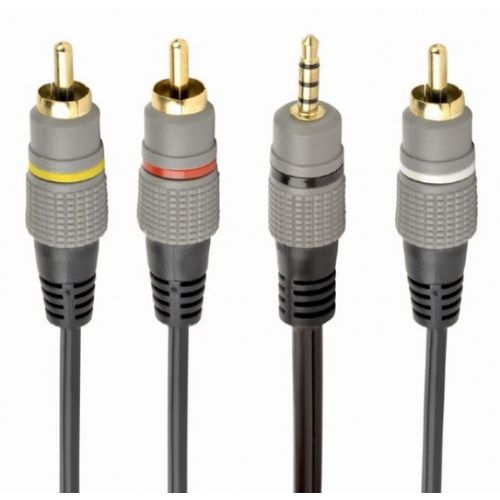 CCAP-4P3R-1.5M Gembird 3.5 mm 4-pin to RCA audio-video cable, 1.5m slika 1