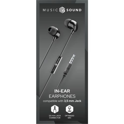 Cellularline Music Sound in-ear slušalice black slika 1