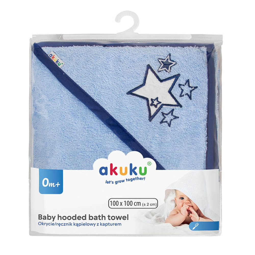 A0663 frotirni ručnik s kapuljačom plavi slika 3