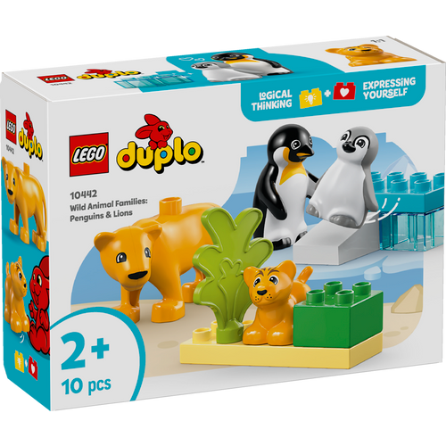 LEGO® DUPLO® 10442 Obitelji divljih životinja: pingvini i lavovi slika 1