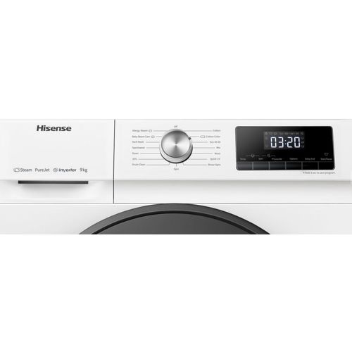 Hisense WFQA9014EVJM Veš mašina 9 kg, 1400 rpm, Inverter PowerDrive motor, Dubina 61 cm slika 3