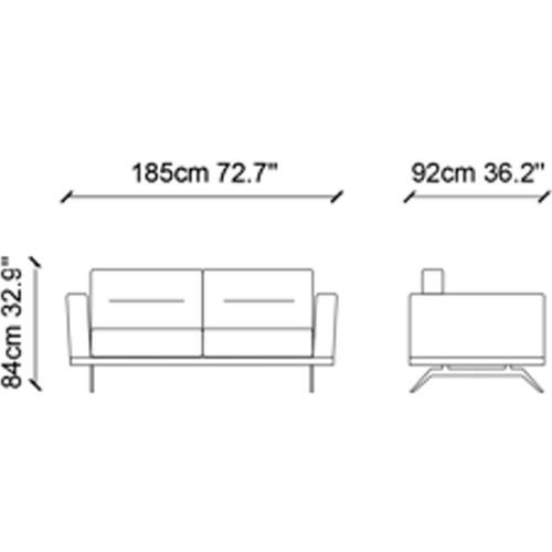 Slate Grey 3-Seat Sofa-Bed slika 7