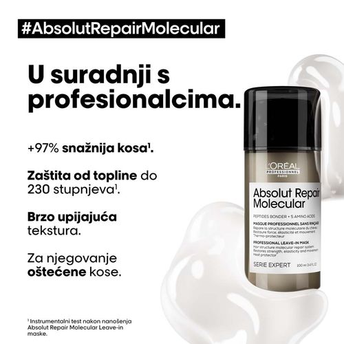 L'Oréal Professionnel Paris Serie Expert Absolut Repair Molecular Leave in Maska 100ml slika 15