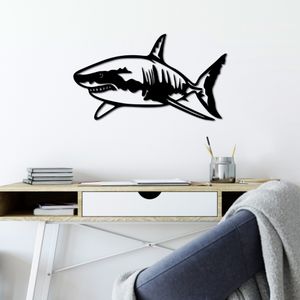 Wallity Metalna zidna dekoracija, Shark - M