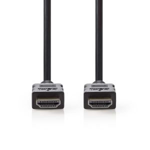 Kabel NEDIS, HDMI (M) na HDMI (M), crni, 10m, ethernet, pozlaćeni, polybag