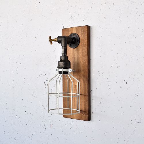 Pp172 Wooden
Black Wall Lamp slika 3