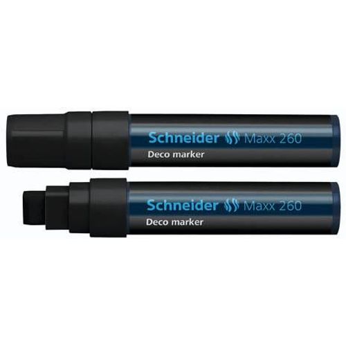 Flomaster Schneider, Deco Marker Maxx 260, tekuća kreda,  2-15 mm, crni slika 2