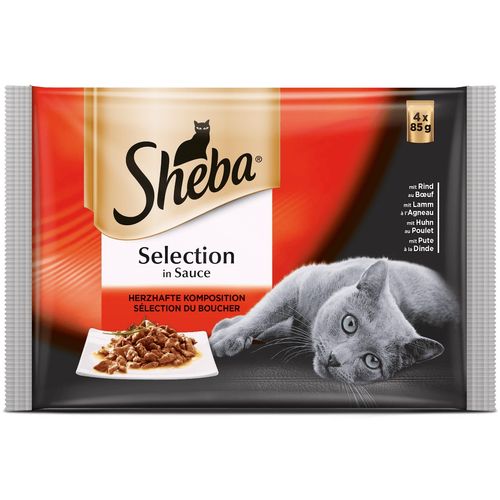 SHEBA Selection Multipack, govedina, janjetina, perad u umaku, 4x85 g slika 1