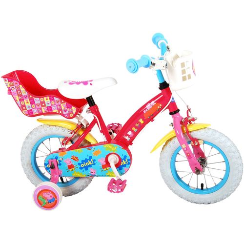 Peppa Pig dječji bicikl 12 inča roza s dvije ručne kočnice slika 2