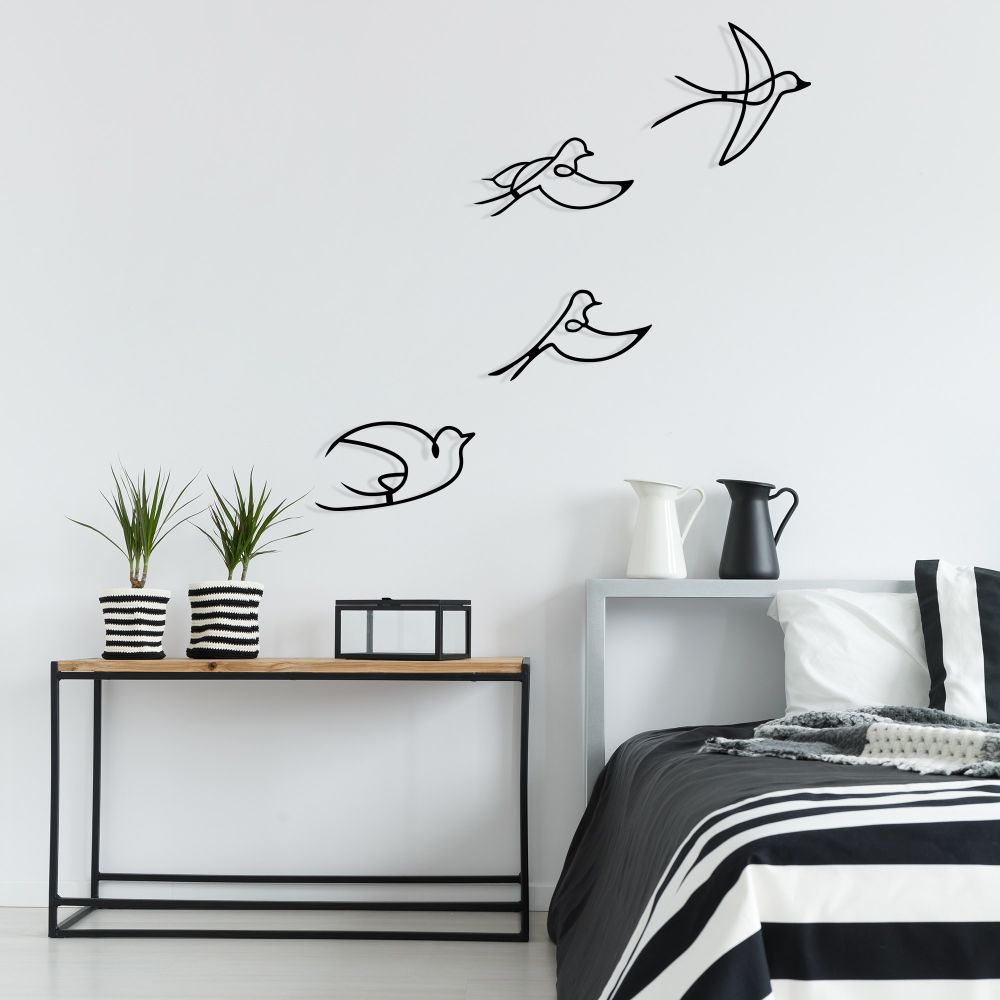 Decorative metal wall accessory Hope, colour: black slika 4