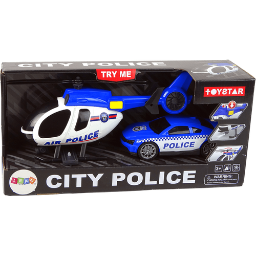 Igračka policijski set helikopter i auto slika 4