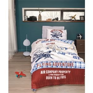 Flying - Grey Grey Ranforce Young Quilt Cover Set
