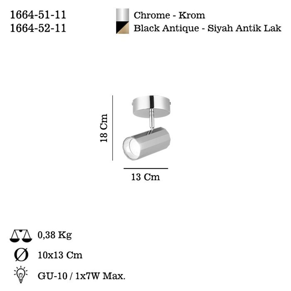 Luster Oktano – 51-11 – boje: krom slika 3