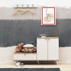 Hall stand Evva - Orah i Bijela