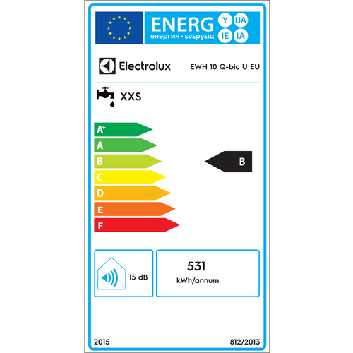 Electrolux Bojler 10 lit., Cijevni električni grijač (TEN), 2kW, IPX4 - EWH 10 Q-bic U EU slika 6