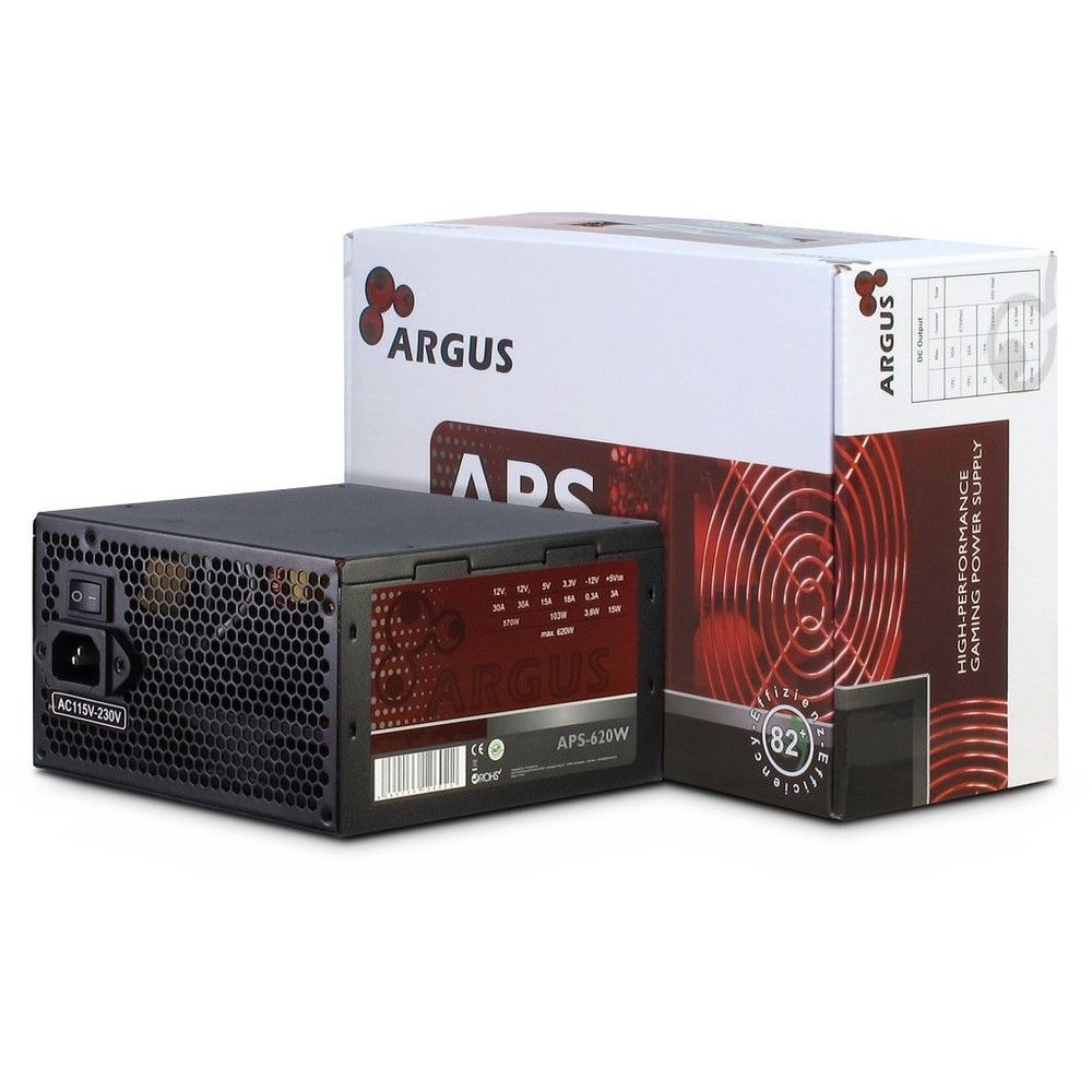Inter-tech PSU Argus APS-620W12cm fan,  Mainboard 20+4Pin PCI-Express 6+2Pin, 4x IDE 4Pin (Molex) slika 2
