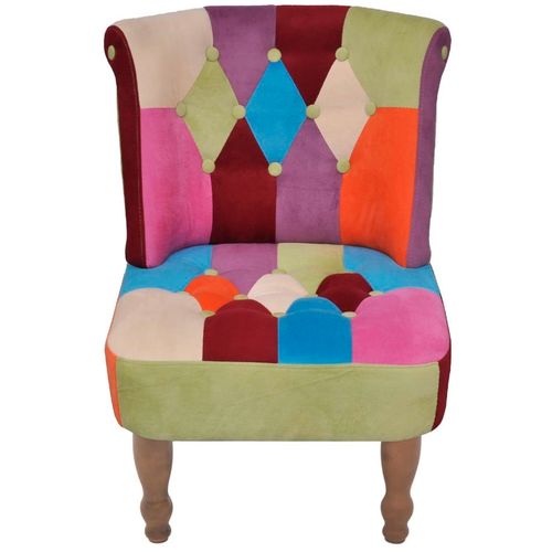 Francuske stolice od tkanine 2 kom patchwork dizajn slika 21