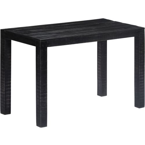 Blagovaonski stol crni 118 x 60 x 76 cm od masivnog drva manga slika 40
