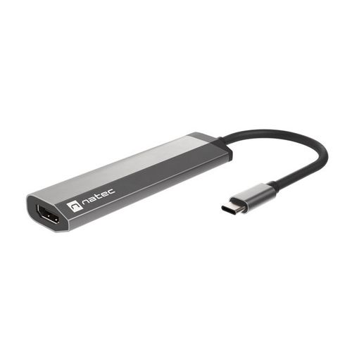 Natec NMP-1984 FOWLER SLIM, USB Type-C 3-in-1 Multi-port Adapter (USB3.0 Hub + HDMI + PD), Max. 100W Output, Grey slika 6