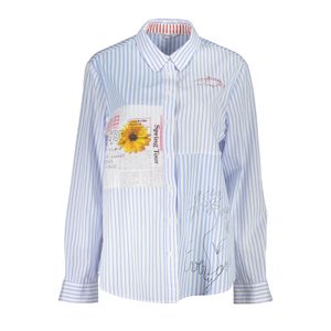 DESIGUAL LIGHT BLUE WOMEN'S LONG SLEEVED SHIRT