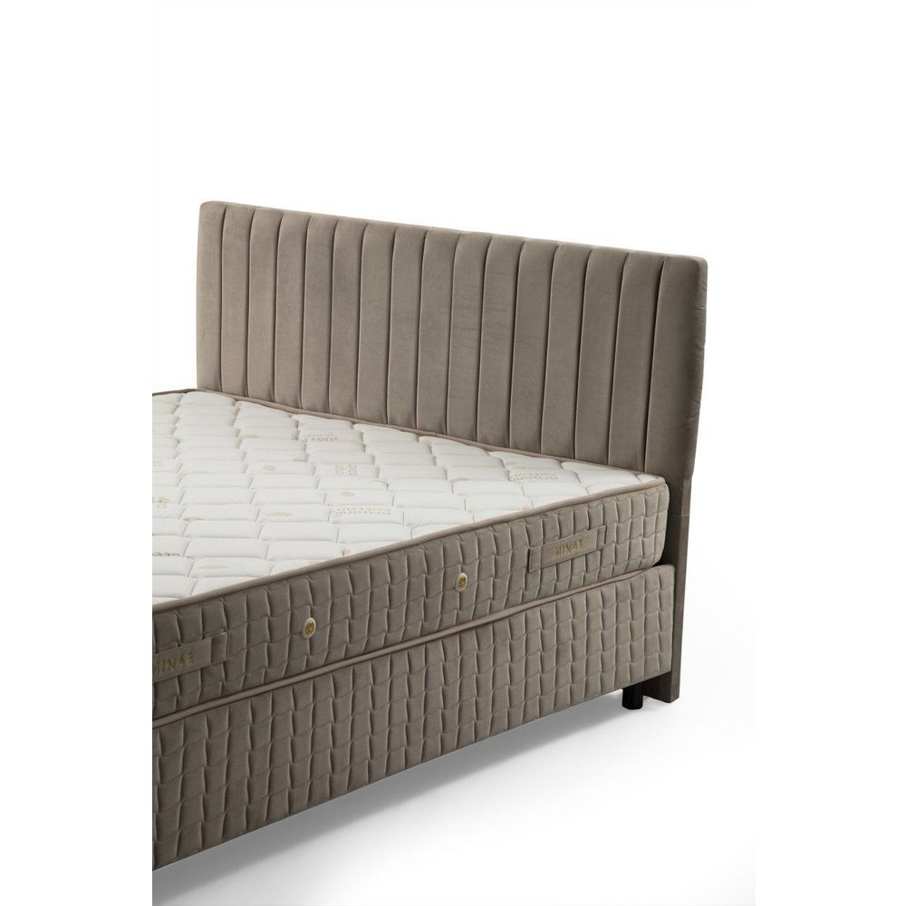 Komplet Kreveta Safir 120 x 200 - Braon, Jednostruki Dušek, Podnica i Uzglavlje slika 6