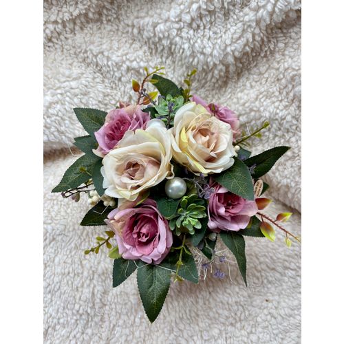 7seas365 ukrasni dekor - Šarene ruže srebrno roza zdjela slika 2